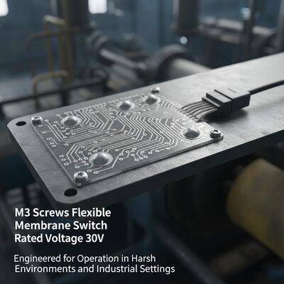 M3 Screws Flexible Membrane Switch Rated Voltage 30V Engineered for Operation in Harsh Environments and Industrial Settings