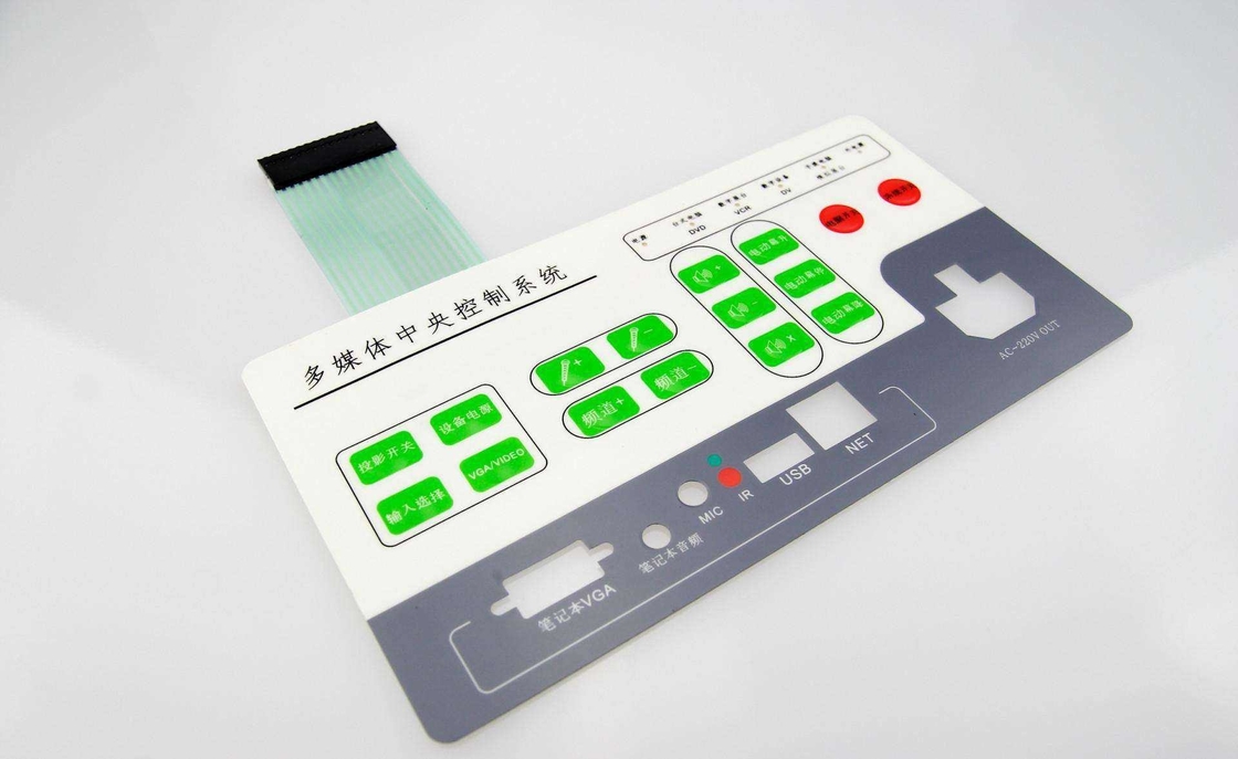 Dustproof LED Push Button Membrane Switch 3M467 / 3M468 Adhesive