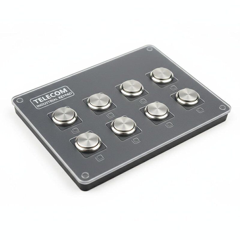 Telecommunication Equipment Membrane Switch Keyboard Custom Made OEM ODM Featuring 8 Metal Dome Durable for Industrial Applications