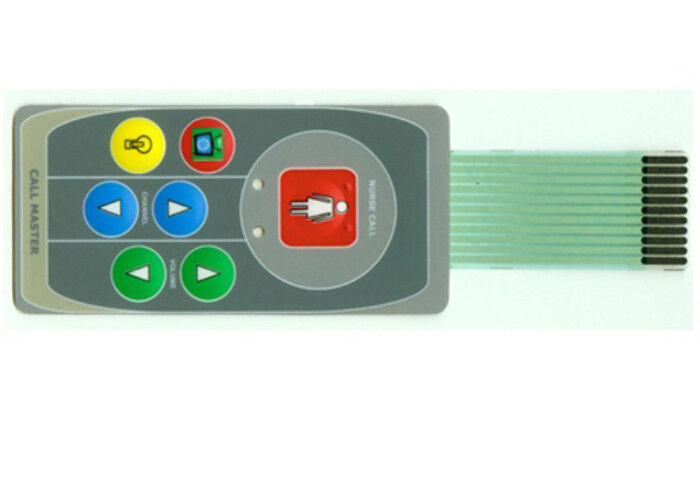Custom Color LED Membrane Switch Matrix Concave Convex , 0.05mm - 1mm Flat Type
