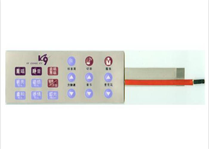 Custom Embossed PET Tactile Membrane Switch Keypad / Thin Film Switch